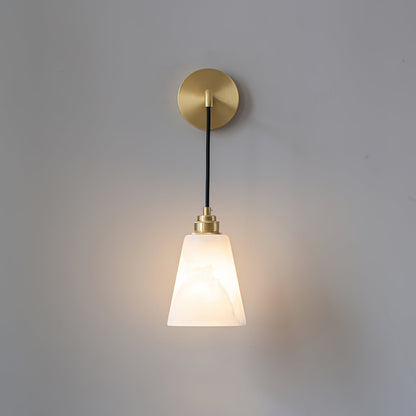 Droplet Alabaster Wall Lamp ∅ 4.9″ x H 5.5″ / Gold Wall lamp