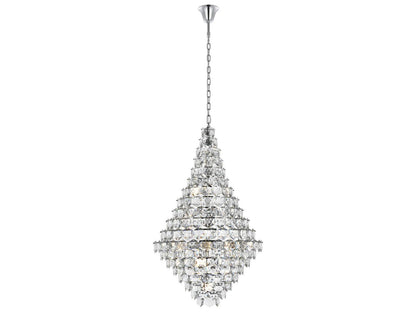 Elegant Lighting Adaline 38-Light Chrome Tiered Chandelier with Royal Cut Crystal