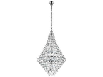 Elegant Lighting Adaline 38-Light Chrome Tiered Chandelier with Royal Cut Crystal
