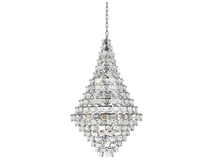 Elegant Lighting Adaline 38-Light Chrome Tiered Chandelier with Royal Cut Crystal
