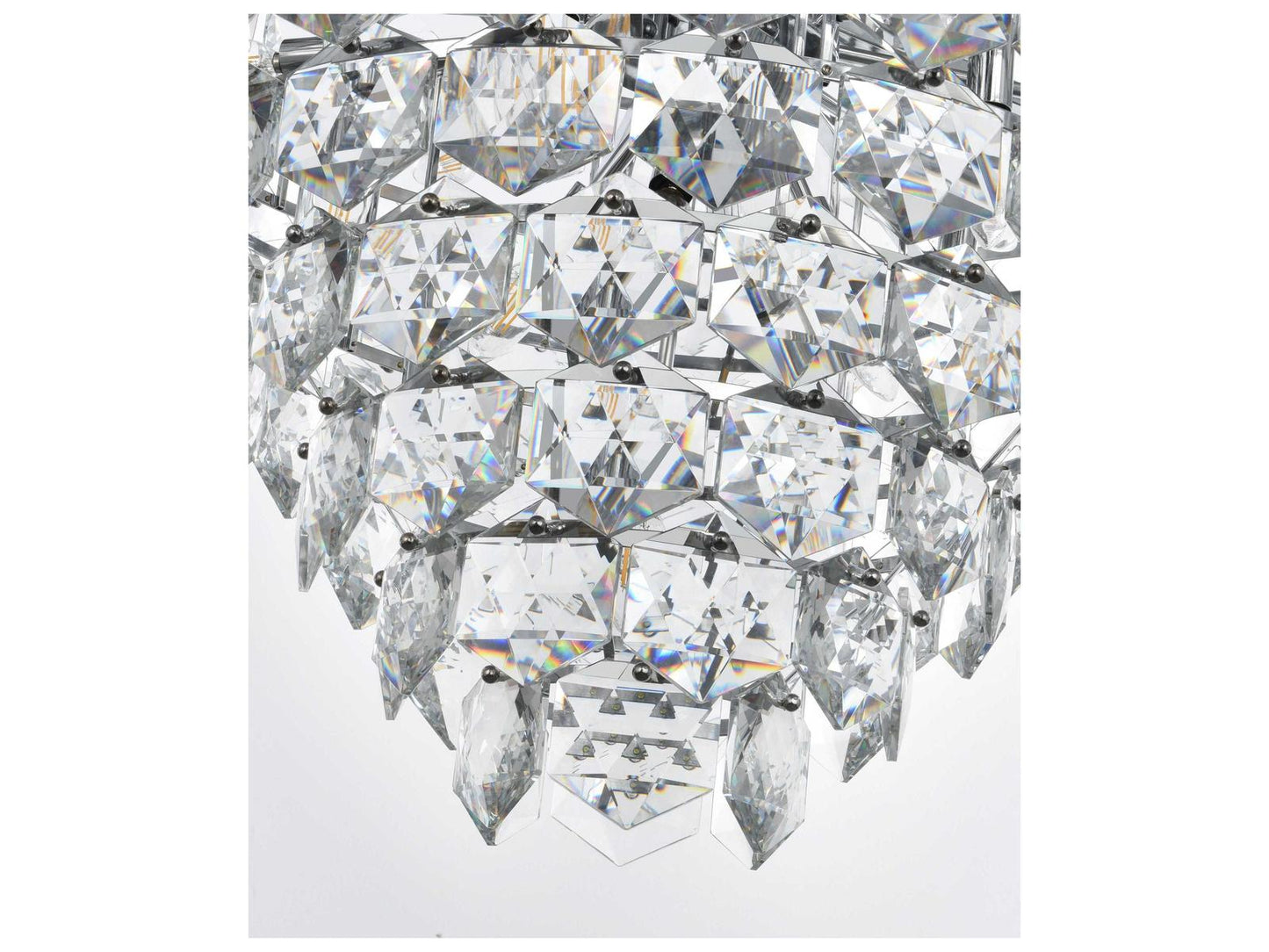 Elegant Lighting Adaline 38-Light Chrome Tiered Chandelier with Royal Cut Crystal