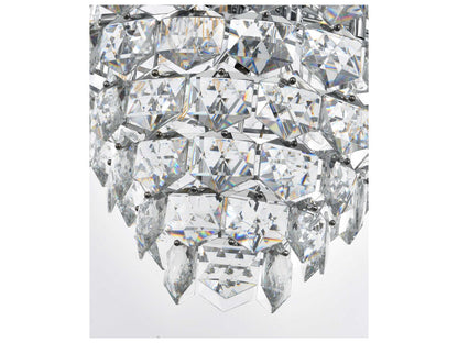 Elegant Lighting Adaline 38-Light Chrome Tiered Chandelier with Royal Cut Crystal