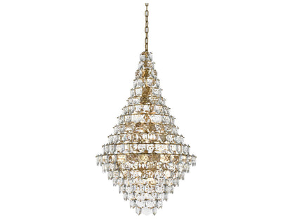 Elegant Lighting Adaline 38-Light Tiered Chandelier in Satin Gold with Clear Crystal