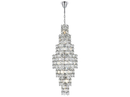 Elegant Lighting Adaline 26-Light Chrome Tiered Chandelier with Clear Royal Cut Crystal