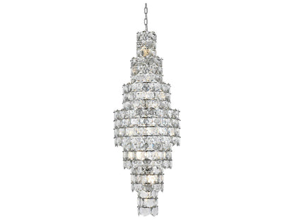 Elegant Lighting Adaline 26-Light Chrome Tiered Chandelier with Clear Royal Cut Crystal