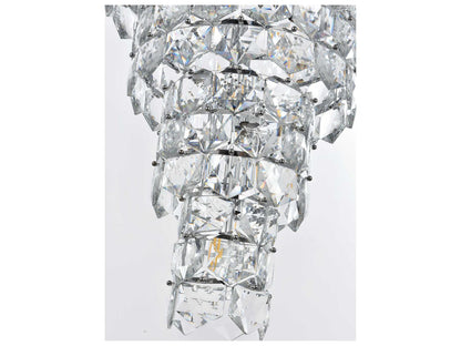Elegant Lighting Adaline 26-Light Chrome Tiered Chandelier with Clear Royal Cut Crystal