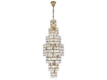 Elegant Lighting 26-Light Adaline Tiered Chandelier in Satin Gold