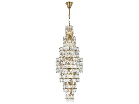 Elegant Lighting 26-Light Adaline Tiered Chandelier in Satin Gold