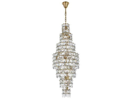 Elegant Lighting 26-Light Adaline Tiered Chandelier in Satin Gold