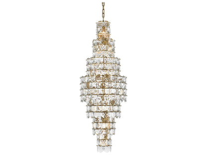 Elegant Lighting 26-Light Adaline Tiered Chandelier in Satin Gold