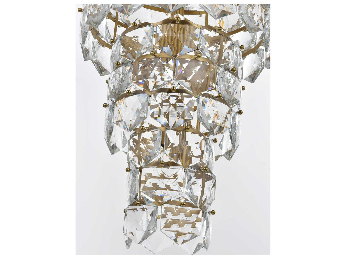 Elegant Lighting 26-Light Adaline Tiered Chandelier in Satin Gold