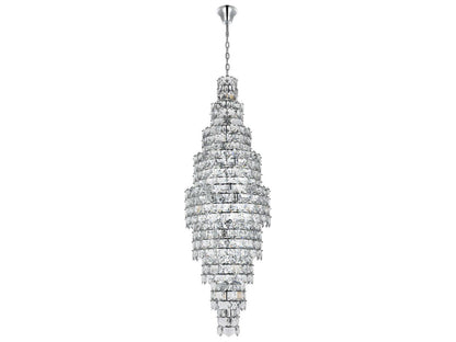Elegant Lighting 41-Light Adaline Tiered Chandelier in Chrome with Clear Crystal