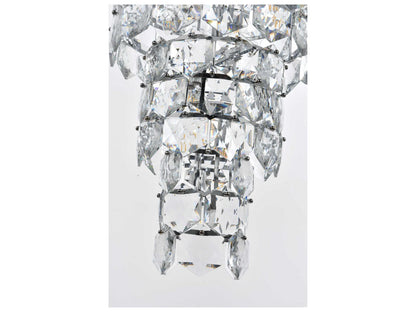 Elegant Lighting 41-Light Adaline Tiered Chandelier in Chrome with Clear Crystal