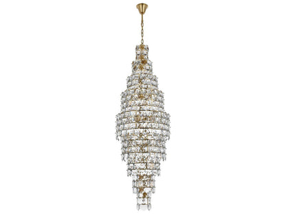 Elegant Lighting Adaline 41-Light Tiered Chandelier in Satin Gold