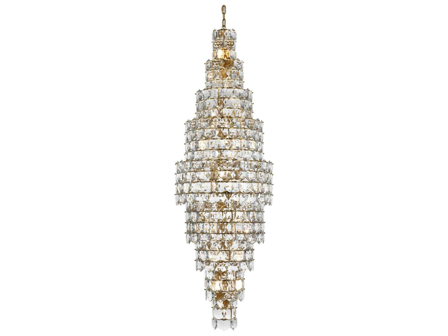 Elegant Lighting Adaline 41-Light Tiered Chandelier in Satin Gold