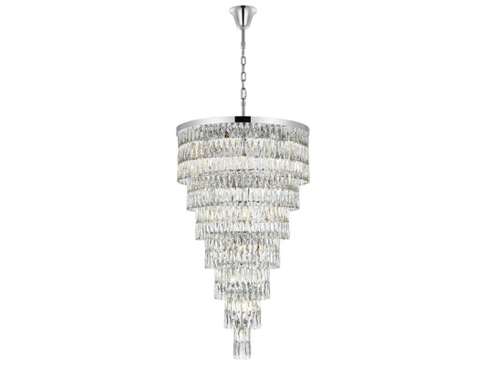Elegant Lighting Josephine 41-Light Chrome Tiered Chandelier with Clear Royal Cut Crystal