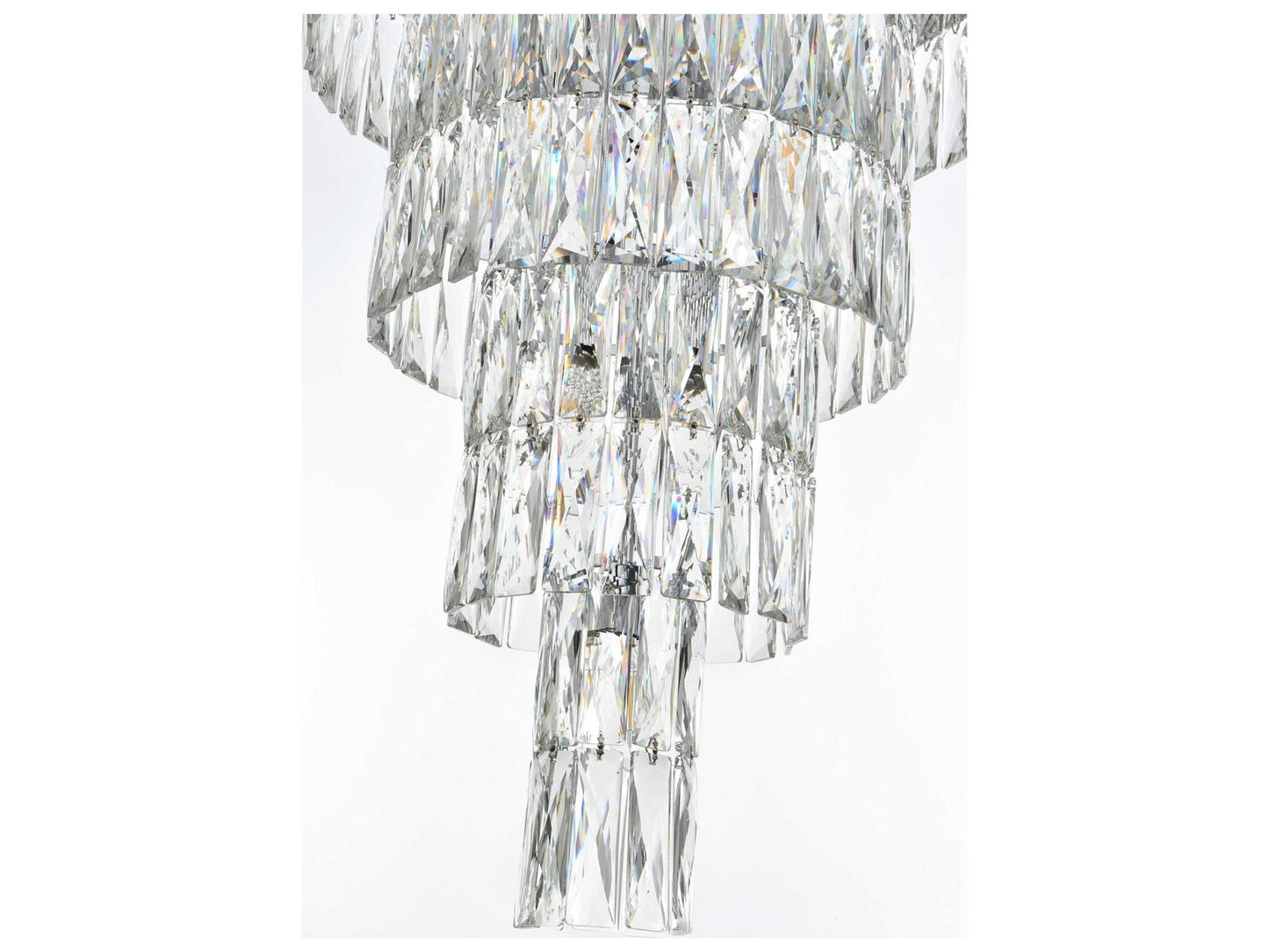 Elegant Lighting Josephine 41-Light Chrome Tiered Chandelier with Clear Royal Cut Crystal