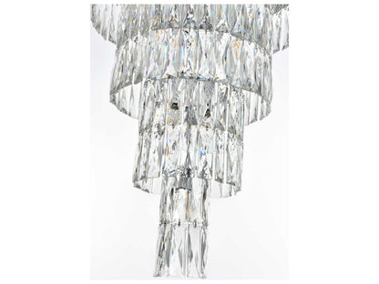 Elegant Lighting Josephine 41-Light Chrome Tiered Chandelier with Clear Royal Cut Crystal