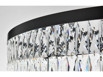 Elegant Lighting Josephine 61-Light Black Tiered Chandelier with Clear Royal Cut Crystal