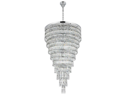 Elegant Lighting Josephine 61-Light Chrome Tiered Chandelier with Royal Cut Crystal