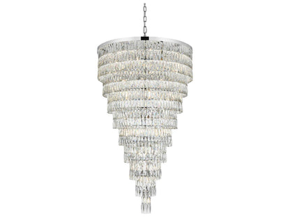 Elegant Lighting Josephine 61-Light Chrome Tiered Chandelier with Royal Cut Crystal