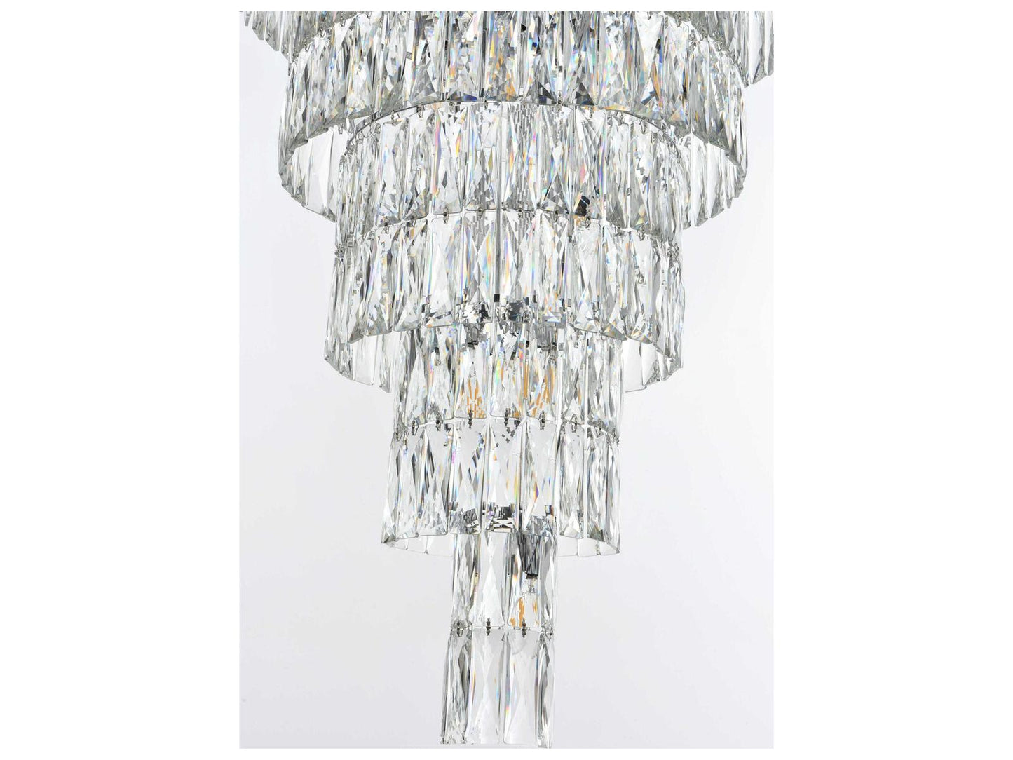 Elegant Lighting Josephine 61-Light Chrome Tiered Chandelier with Royal Cut Crystal