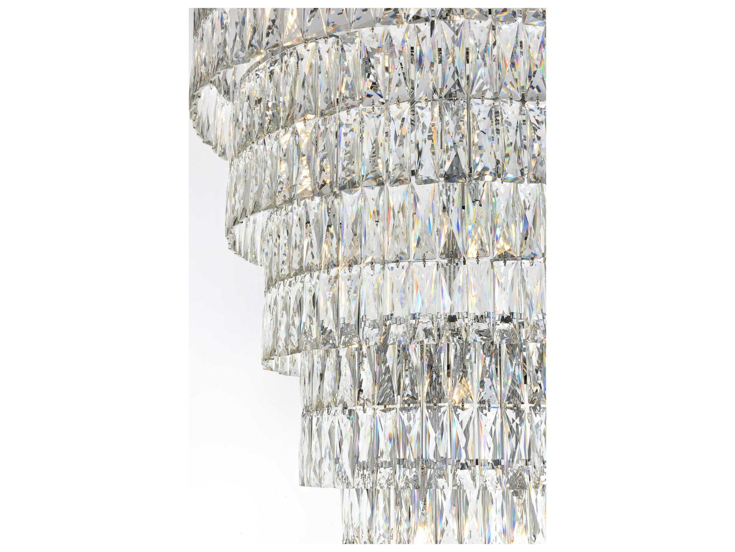 Elegant Lighting Josephine 61-Light Chrome Tiered Chandelier with Royal Cut Crystal