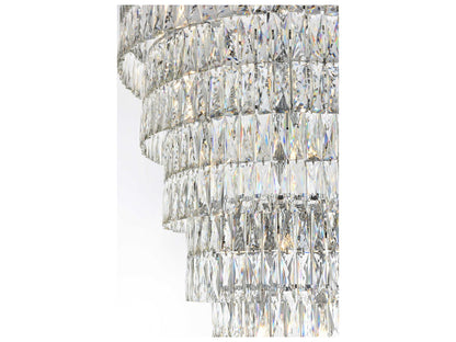 Elegant Lighting Josephine 61-Light Chrome Tiered Chandelier with Royal Cut Crystal