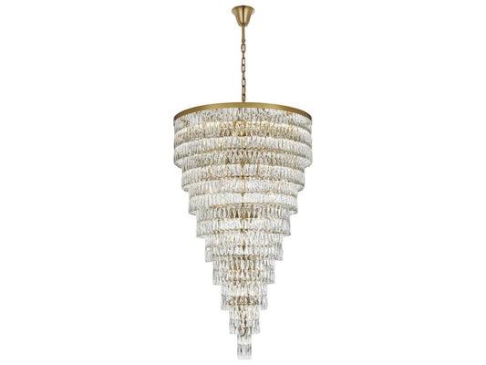 Elegant Lighting Josephine 61-Light Satin Gold Tiered Chandelier