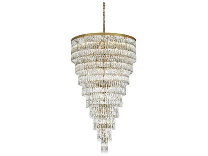 Elegant Lighting Josephine 61-Light Satin Gold Tiered Chandelier
