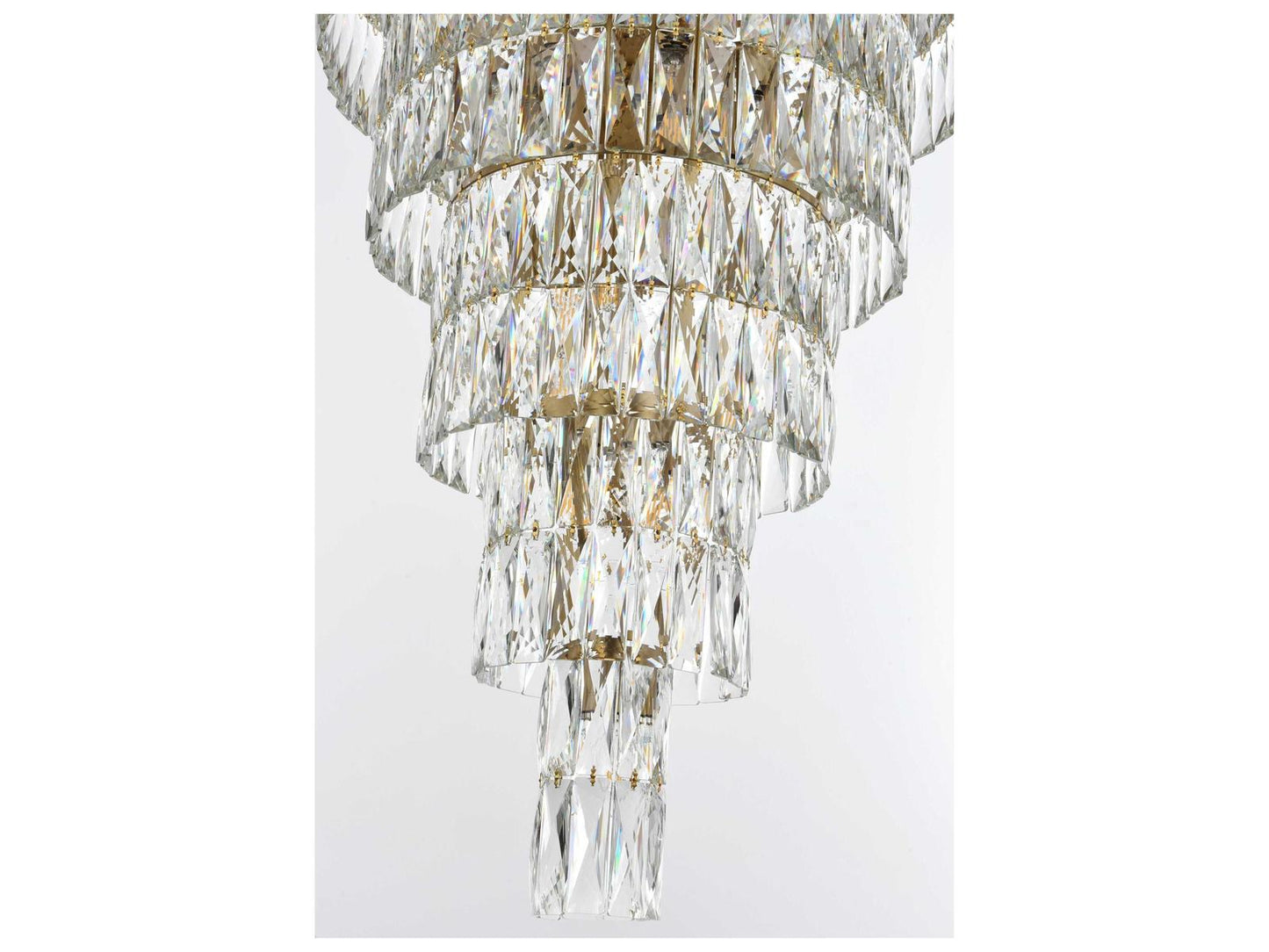 Elegant Lighting Josephine 61-Light Satin Gold Tiered Chandelier