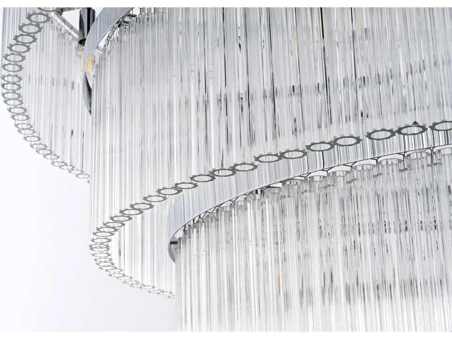 Elegant Lighting 40-Light Harlow Tiered Chandelier in Chrome with Clear Royal Cut Crystal