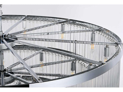 Elegant Lighting 40-Light Harlow Tiered Chandelier in Chrome with Clear Royal Cut Crystal
