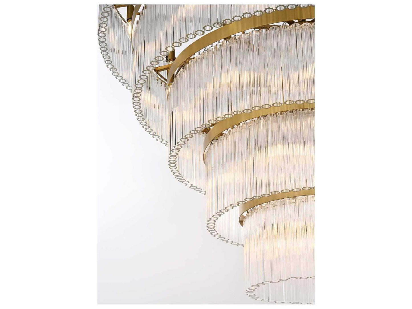 Elegant Lighting Harlow 40-Light Tiered Chandelier in Satin Gold