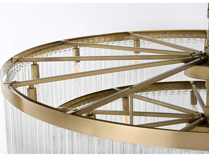 Elegant Lighting Harlow 40-Light Tiered Chandelier in Satin Gold