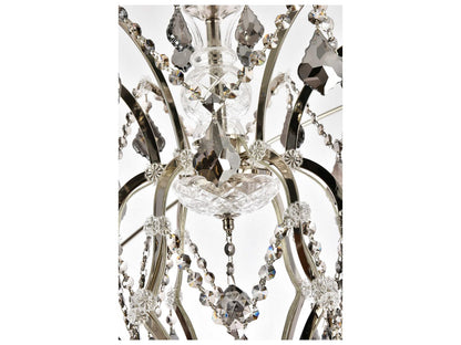 Elegant Lighting Geneva 25-Light Royal Cut Crystal Chandelier in Polished Nickel