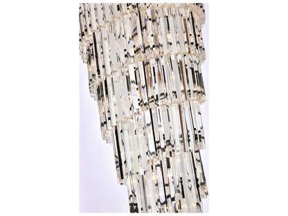 Elegant Lighting Sydney 35-Light Matte Black Tiered Crystal Chandelier