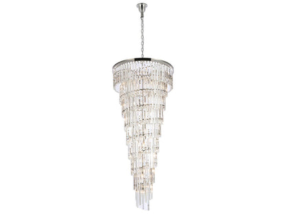 Elegant Lighting Sydney 35-Light Tiered Crystal Chandelier in Polished Nickel