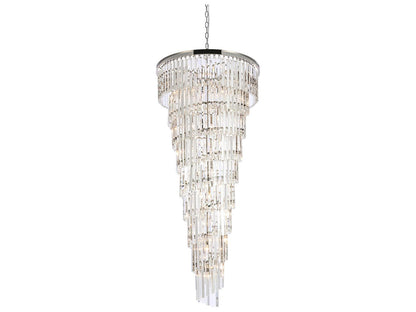 Elegant Lighting Sydney 35-Light Tiered Crystal Chandelier in Polished Nickel