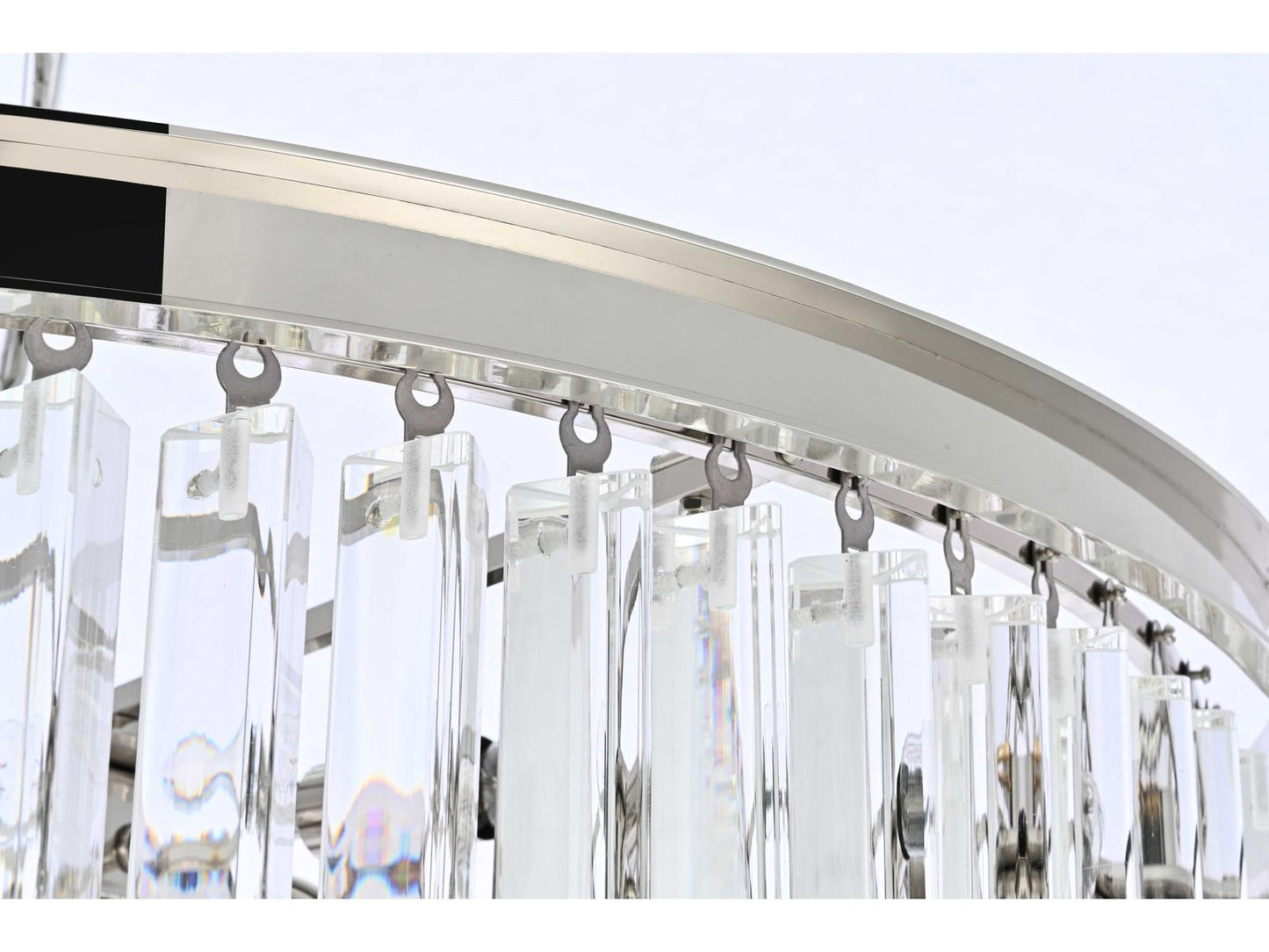 Elegant Lighting Sydney 35-Light Tiered Crystal Chandelier in Polished Nickel