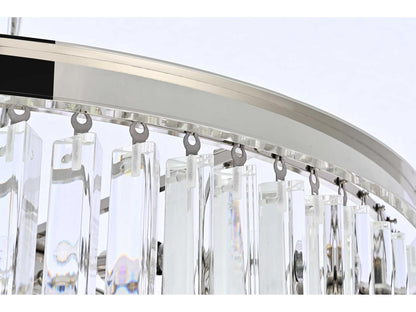 Elegant Lighting Sydney 35-Light Tiered Crystal Chandelier in Polished Nickel