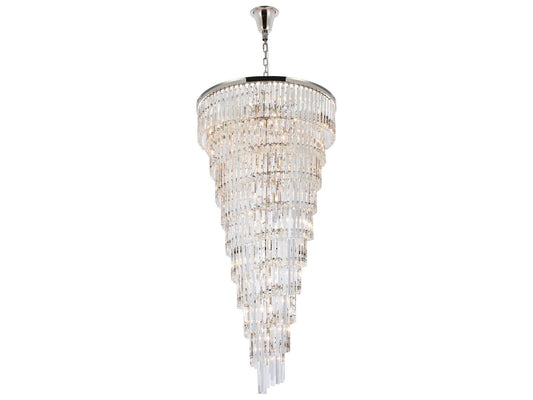 Elegant Lighting Sydney 42-Light Polished Nickel Tiered Crystal Chandelier