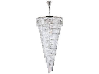 Elegant Lighting Sydney 42-Light Polished Nickel Tiered Crystal Chandelier