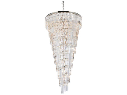 Elegant Lighting Sydney 42-Light Polished Nickel Tiered Crystal Chandelier