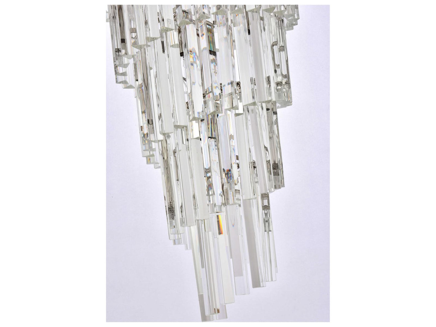 Elegant Lighting Sydney 42-Light Polished Nickel Tiered Crystal Chandelier