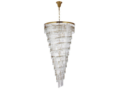 Elegant Lighting Sydney 42-Light Satin Gold Tiered Crystal Chandelier