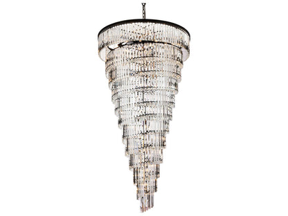 Elegant Lighting Sydney 58-Light Matte Black Tiered Crystal Chandelier