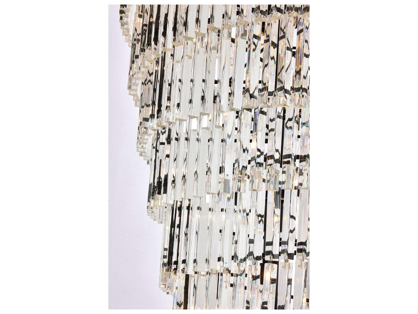 Elegant Lighting Sydney 58-Light Matte Black Tiered Crystal Chandelier