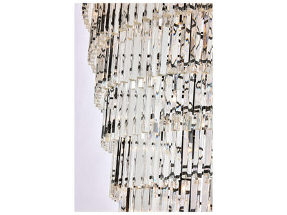 Elegant Lighting Sydney 58-Light Matte Black Tiered Crystal Chandelier