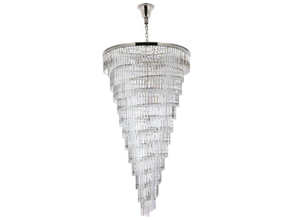Elegant Lighting Sydney 58-Light Polished Nickel Tiered Chandelier with Royal Cut Crystals